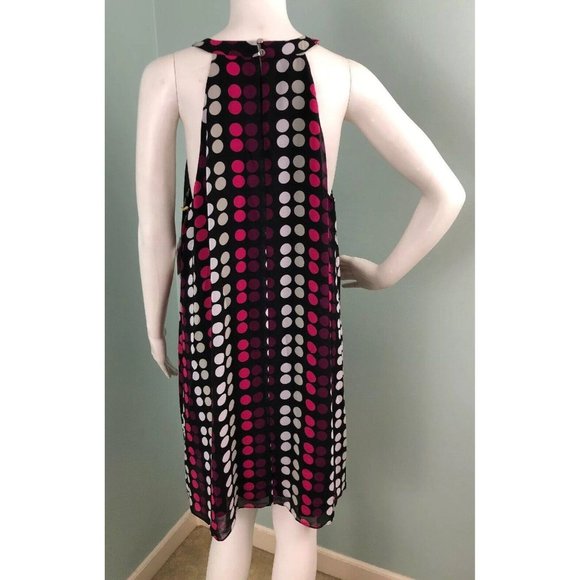 NWT Womens CeCe by Cynthia Steffe Black Dot Steam Halter Shift Dress Sz 14 - Picture 9 of 10